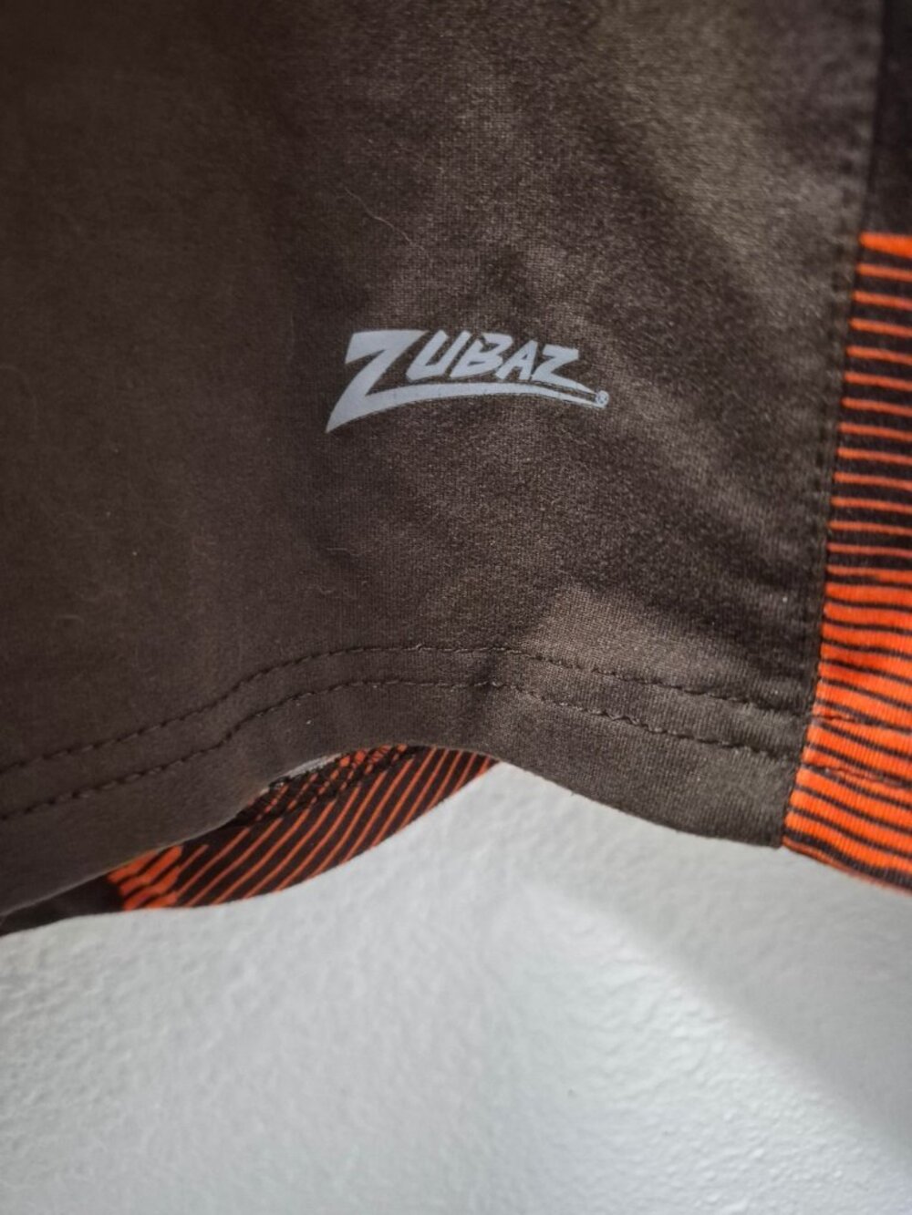 Cleveland Browns Womens Hoodie By Zubaz NFL Team Apparel L Brown/Orange Pullover - Picture 4 of 6